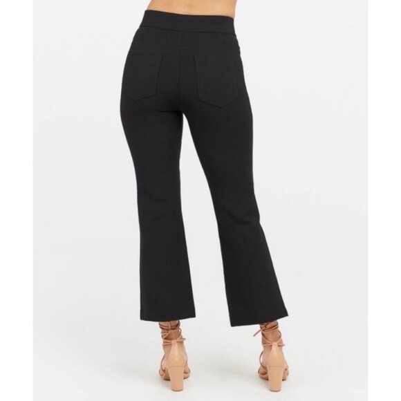NEW SPANX Cropped Flare in Ponte Pants Classic Black Size XL NWT - Picture 3 of 9